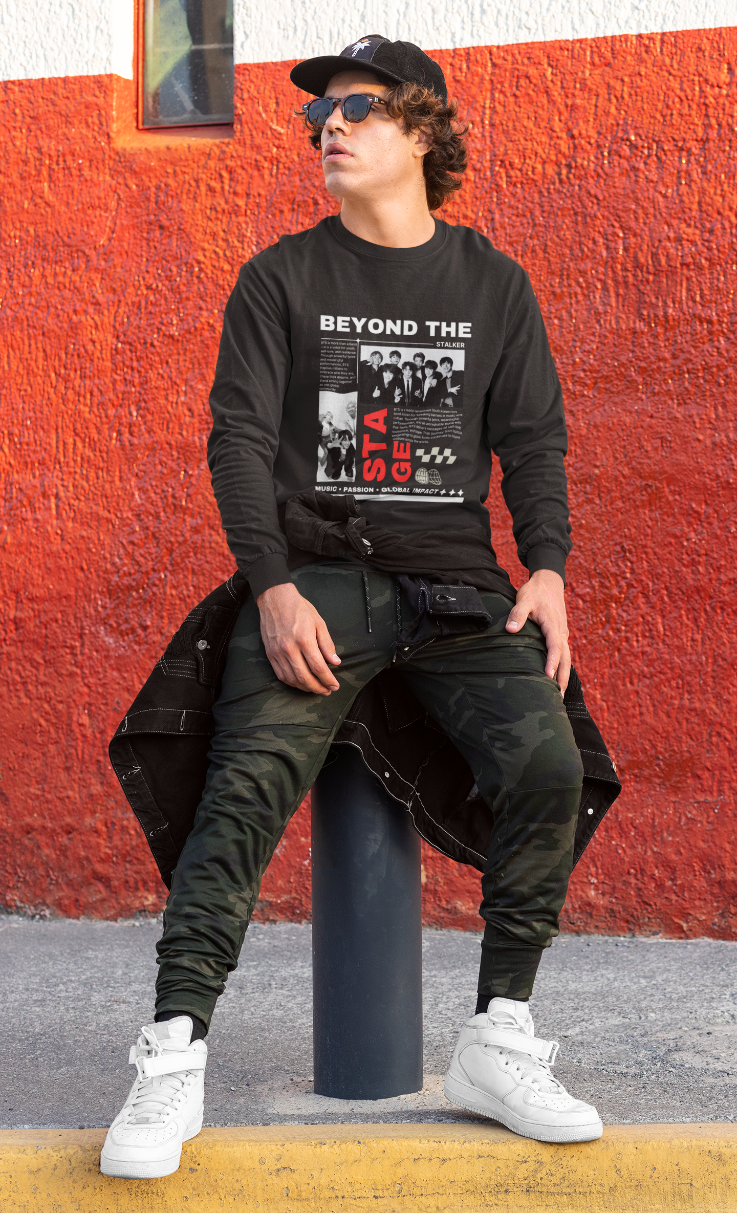 BTS Group Photo Sweatshirt - "Beyond The Stage" | K-pop Merch Unisex Sweatshirt by RanggRiwaaz