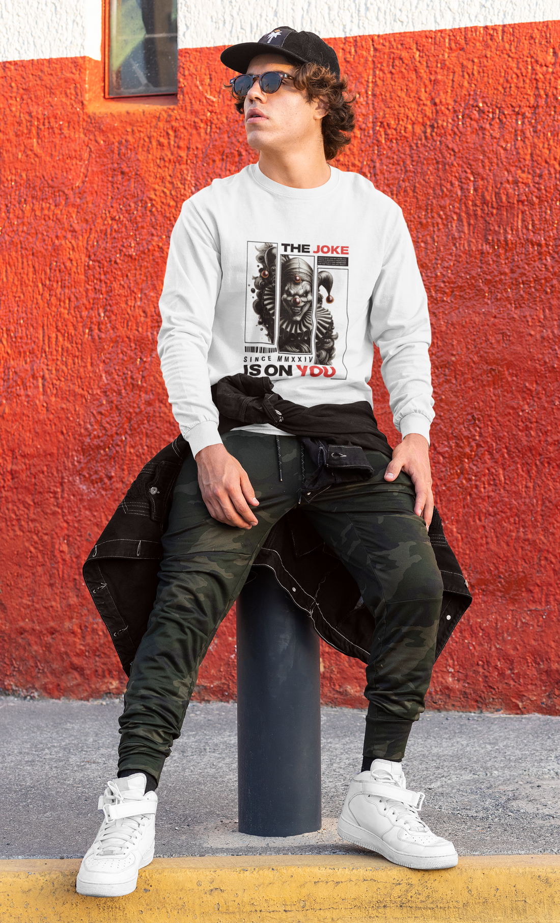 The Joke Is On You Sweatshirt | Scary Clown Graphic Streetwear Unisex Sweatshirt by RanggRiwaaz