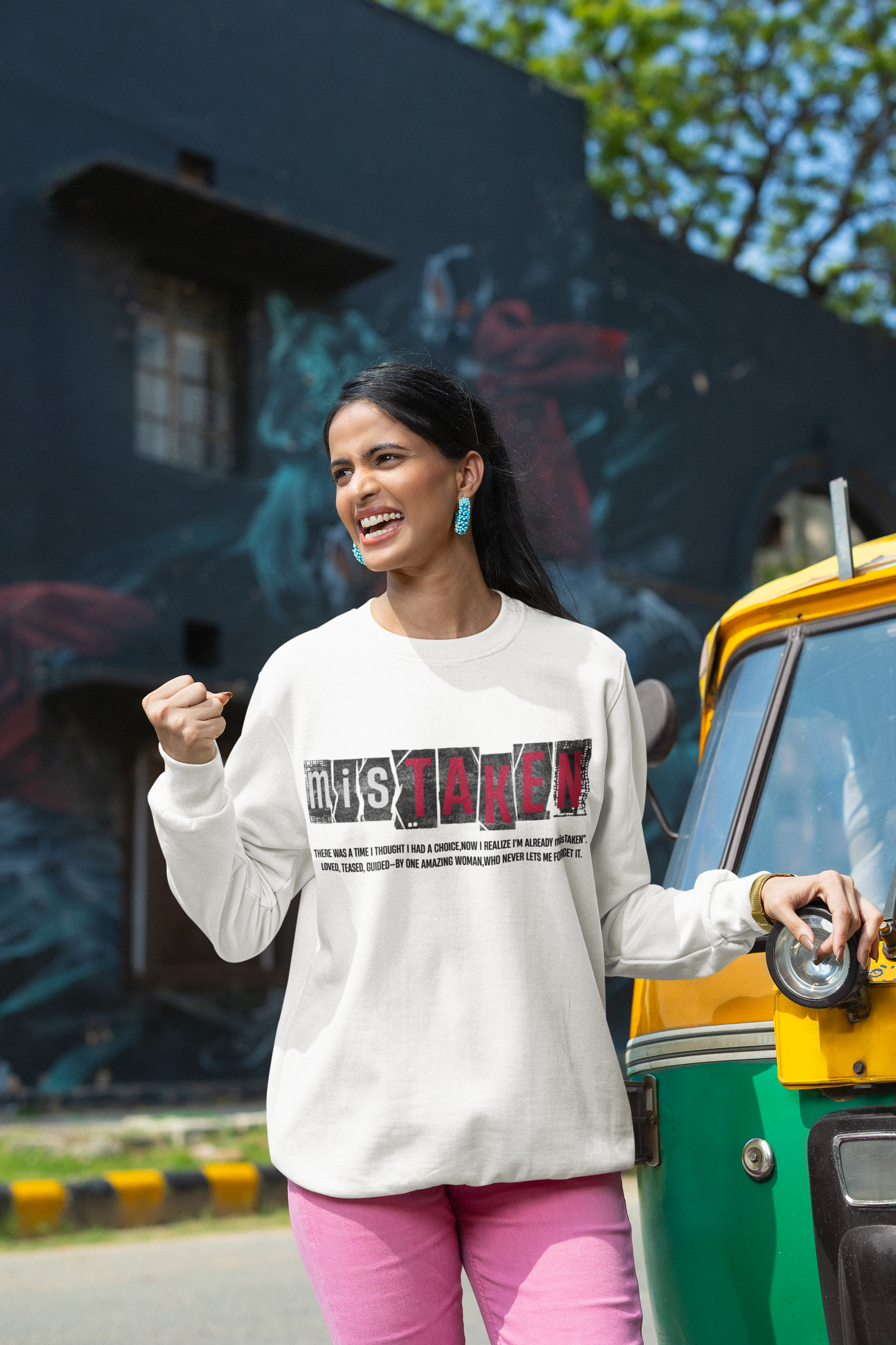 Funny Anniversary Gift: "Mistaken Husband & Wife" Couple Sweatshirt by RanggRiwaaz