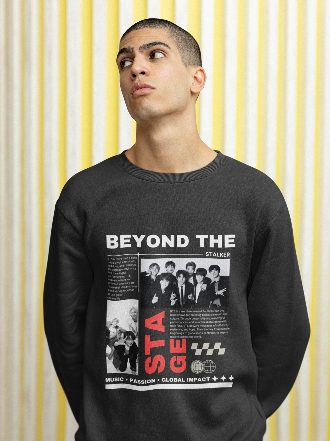 BTS Group Photo Sweatshirt - "Beyond The Stage" | K-pop Merch Unisex Sweatshirt by RanggRiwaaz