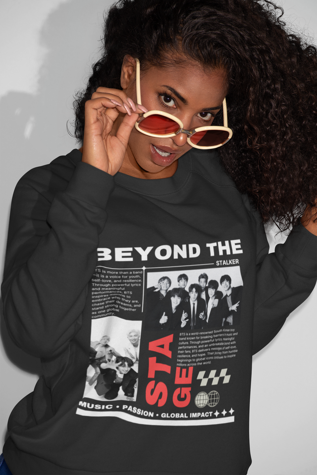 BTS Group Photo Sweatshirt - "Beyond The Stage" | K-pop Merch Unisex Sweatshirt by RanggRiwaaz