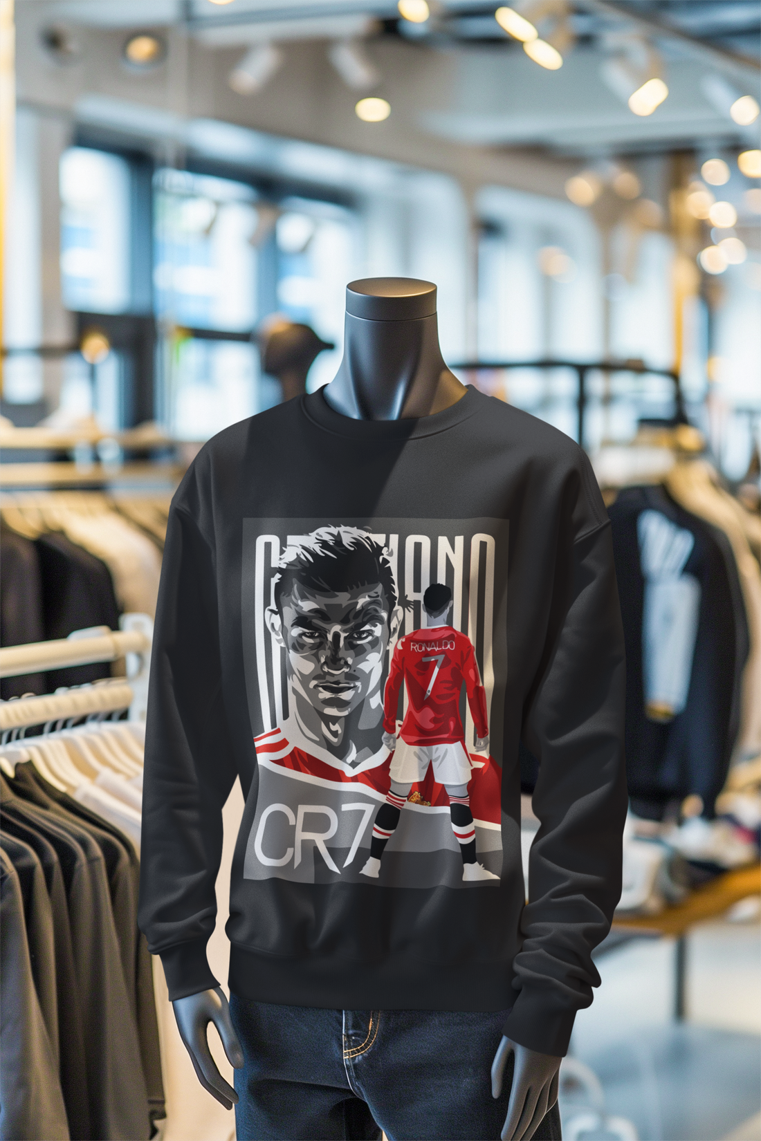 Cristiano Ronaldo CR7 Red Devil - Manchester United Style #7 - Unisex Sweatshirt by RanggRiwaaz