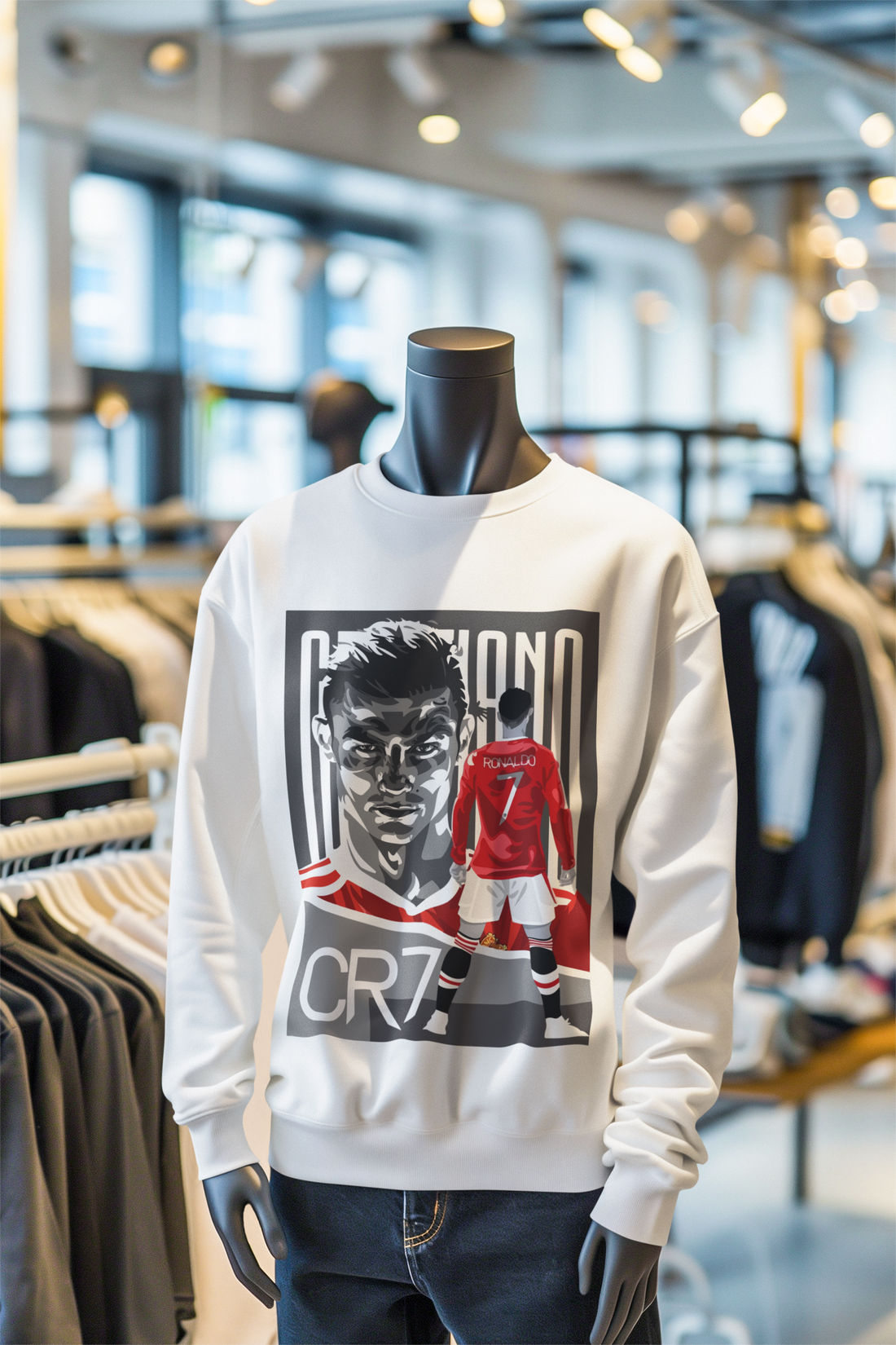 Cristiano Ronaldo CR7 Red Devil - Manchester United Style #7 - Unisex Sweatshirt by RanggRiwaaz
