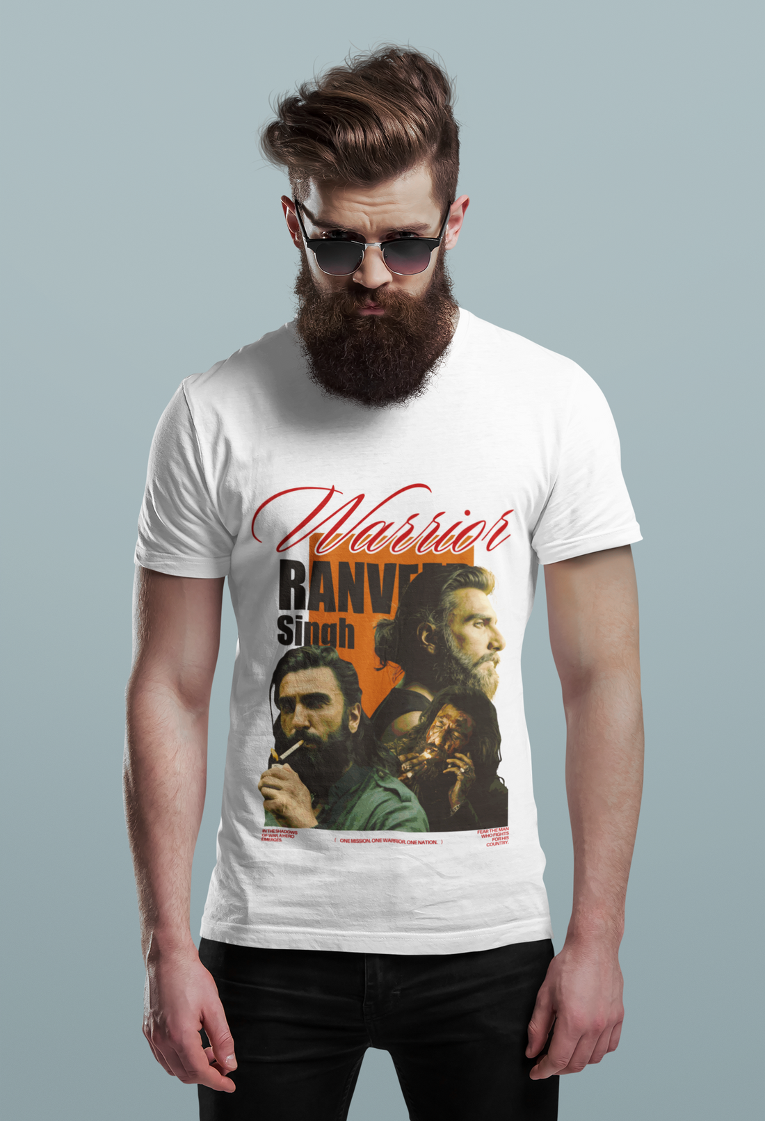 Ranveer Singh Hamza Dhurandhar  – Warrior Edition High-Quality Graphic Tee by RanggRiwaaz
