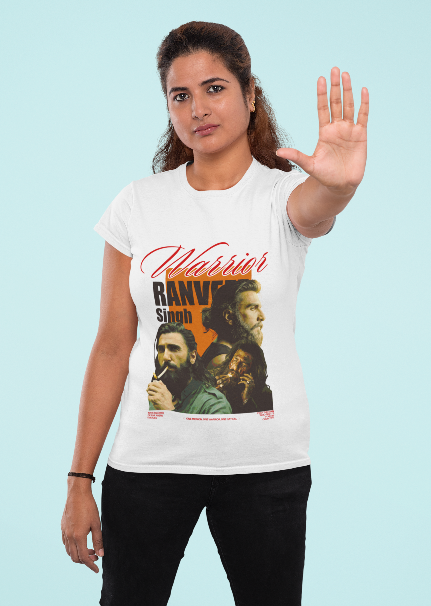 Ranveer Singh Hamza Dhurandhar  – Warrior Edition High-Quality Graphic Tee by RanggRiwaaz