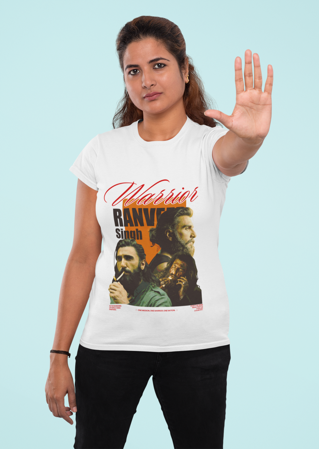 Ranveer Singh Hamza Dhurandhar  – Warrior Edition High-Quality Graphic Tee by RanggRiwaaz
