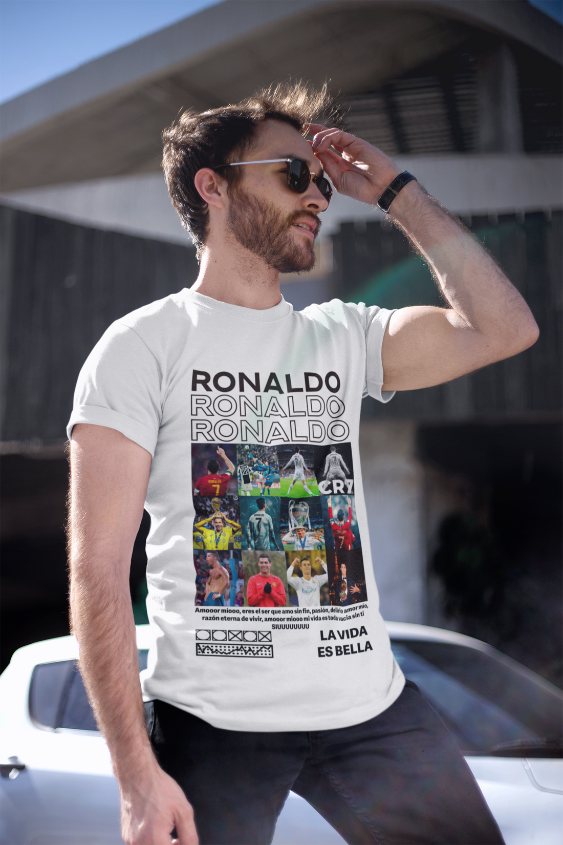 Iconic CR7 Moments & Kits Graphic T-Shirt | Legendary Football Player - Unisex Classic Crew T-Shirt by RanggRiwaaz