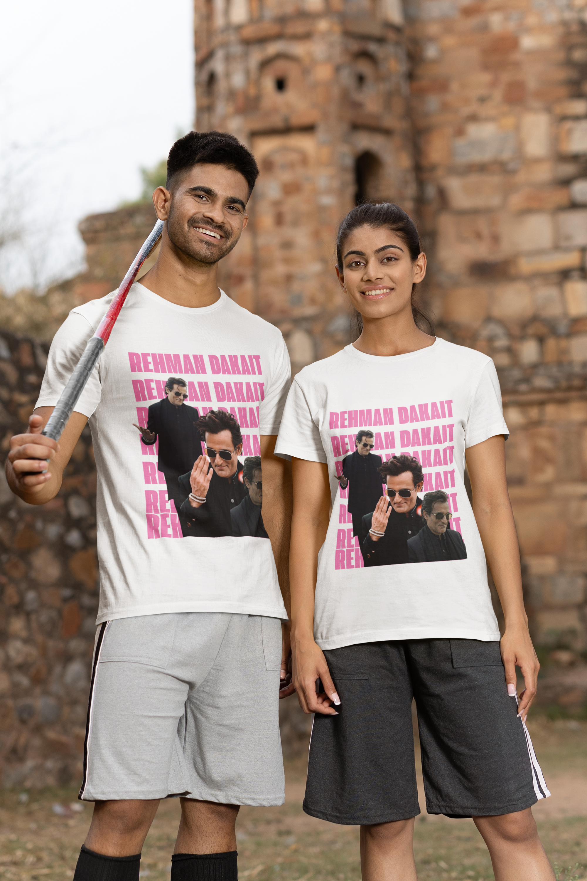 Rehman Dakait Graphic Tee | Bold Typography Streetwear T-Shirt | Dhurandhar Unisex Classic Crew T-Shirt by RanggRiwaaz