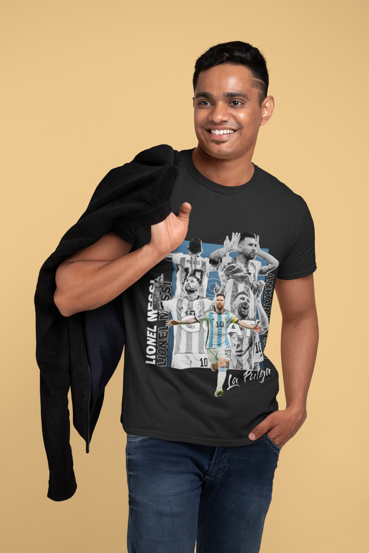 "Ankara Messi Goal Celebration" - Classic Crew T-Shirt by RanggRiwaaz