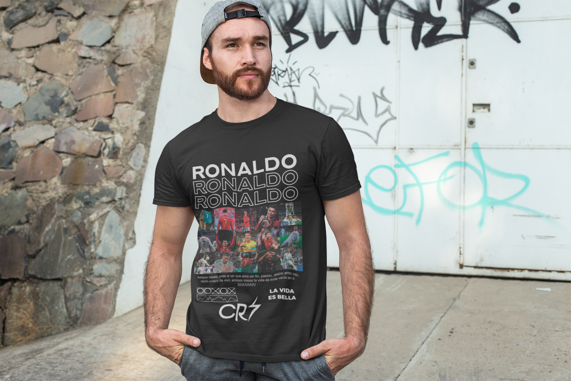 Cristiano Ronaldo Career Collage T-Shirt | CR7 Legacy Moments - Unisex Classic Crew T-Shirt by RanggRiwaaz