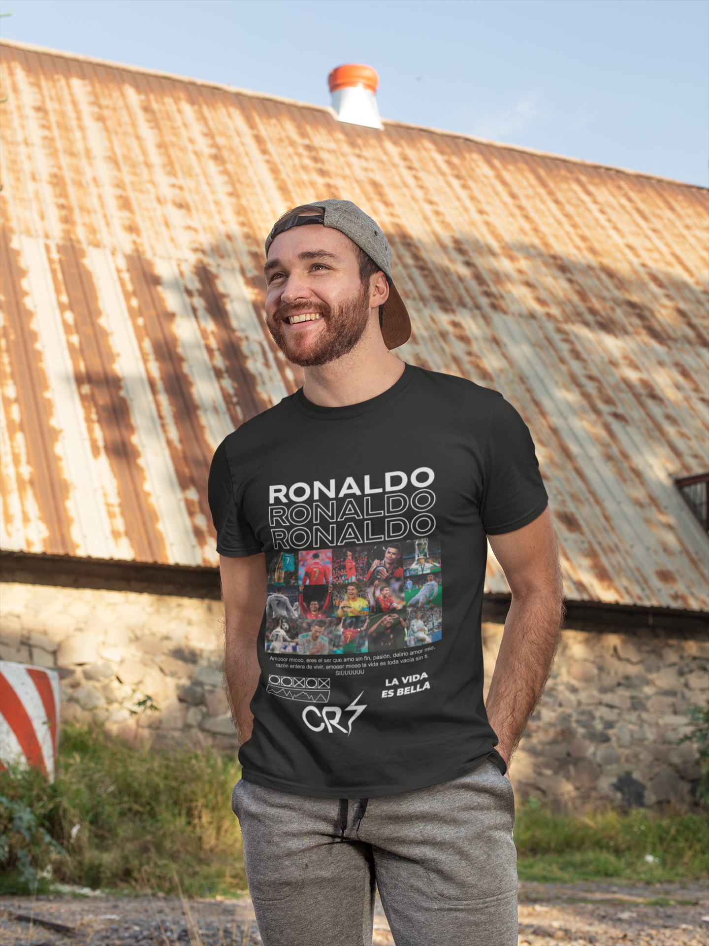 Cristiano Ronaldo Career Collage T-Shirt | CR7 Legacy Moments - Unisex Classic Crew T-Shirt by RanggRiwaaz