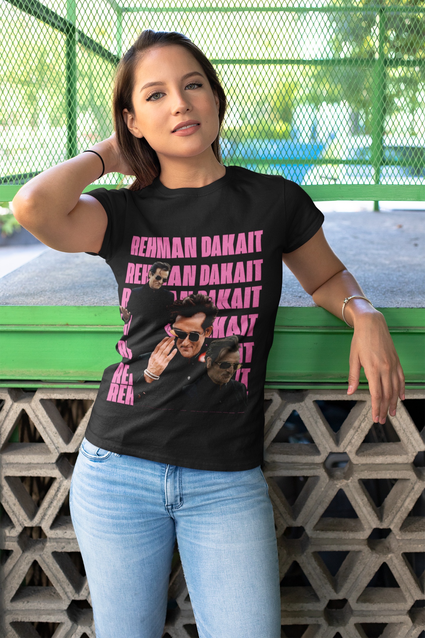Rehman Dakait Graphic Tee | Bold Typography Streetwear T-Shirt | Dhurandhar Unisex Classic Crew T-Shirt by RanggRiwaaz