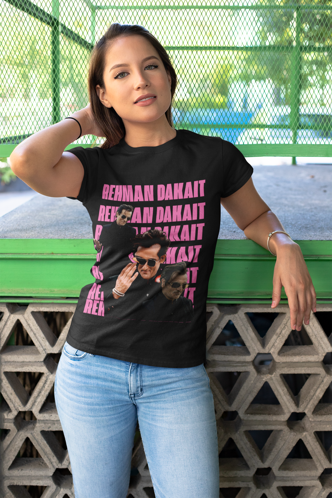 Rehman Dakait Graphic Tee | Bold Typography Streetwear T-Shirt | Dhurandhar Unisex Classic Crew T-Shirt by RanggRiwaaz
