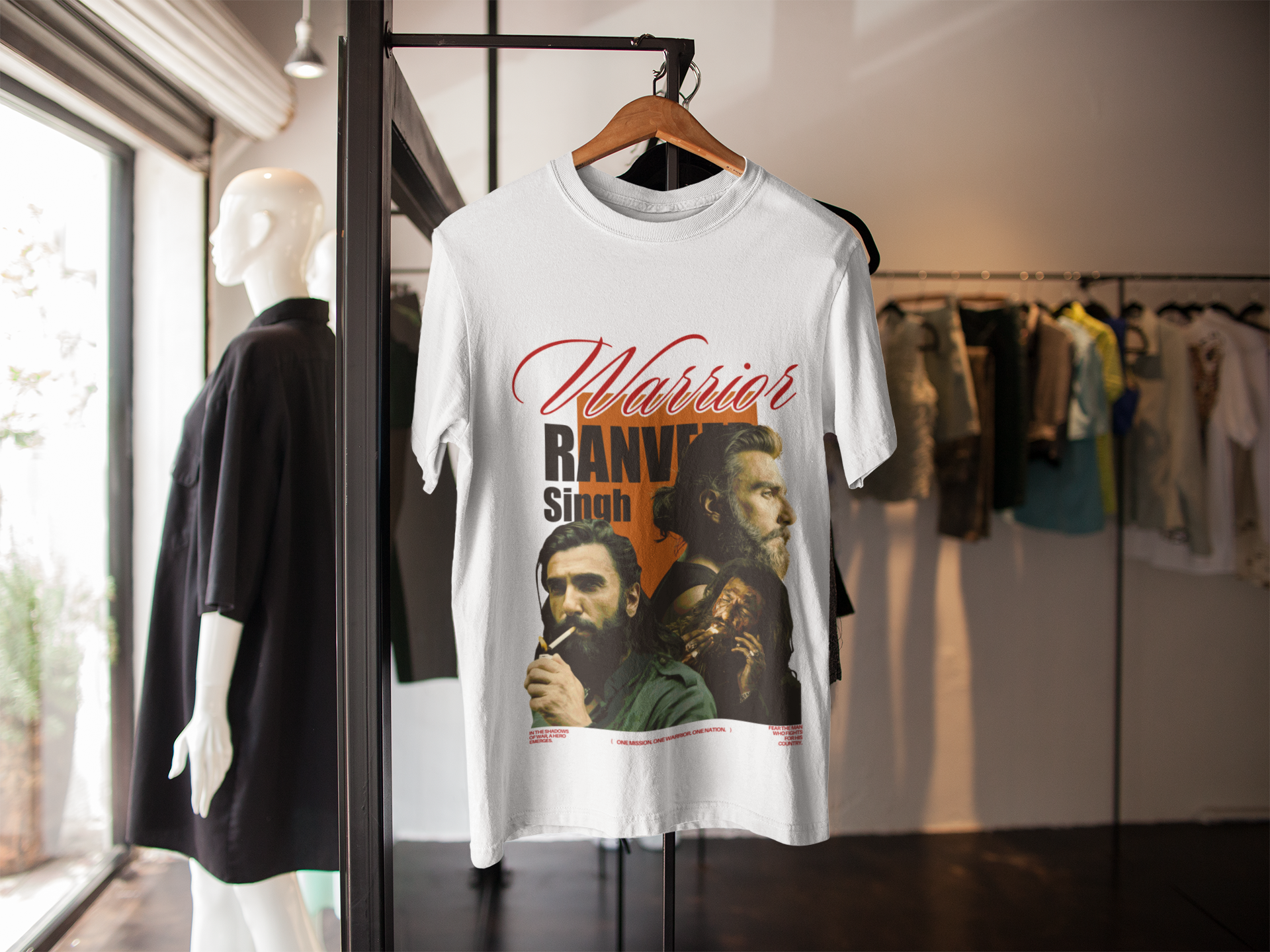 Ranveer Singh Hamza Dhurandhar  – Warrior Edition High-Quality Graphic Tee by RanggRiwaaz