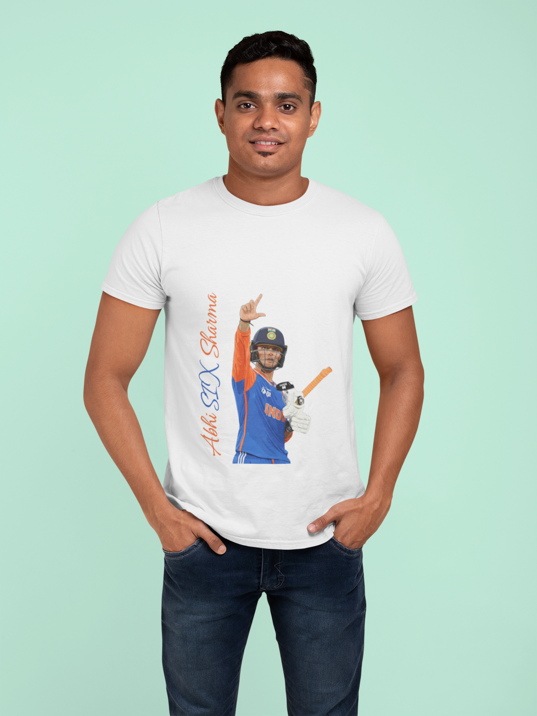 AbhiSIX Sharma WC Special Tee | Abhishek Sharma | Unisex T-Shirt by RanggRiwaaz