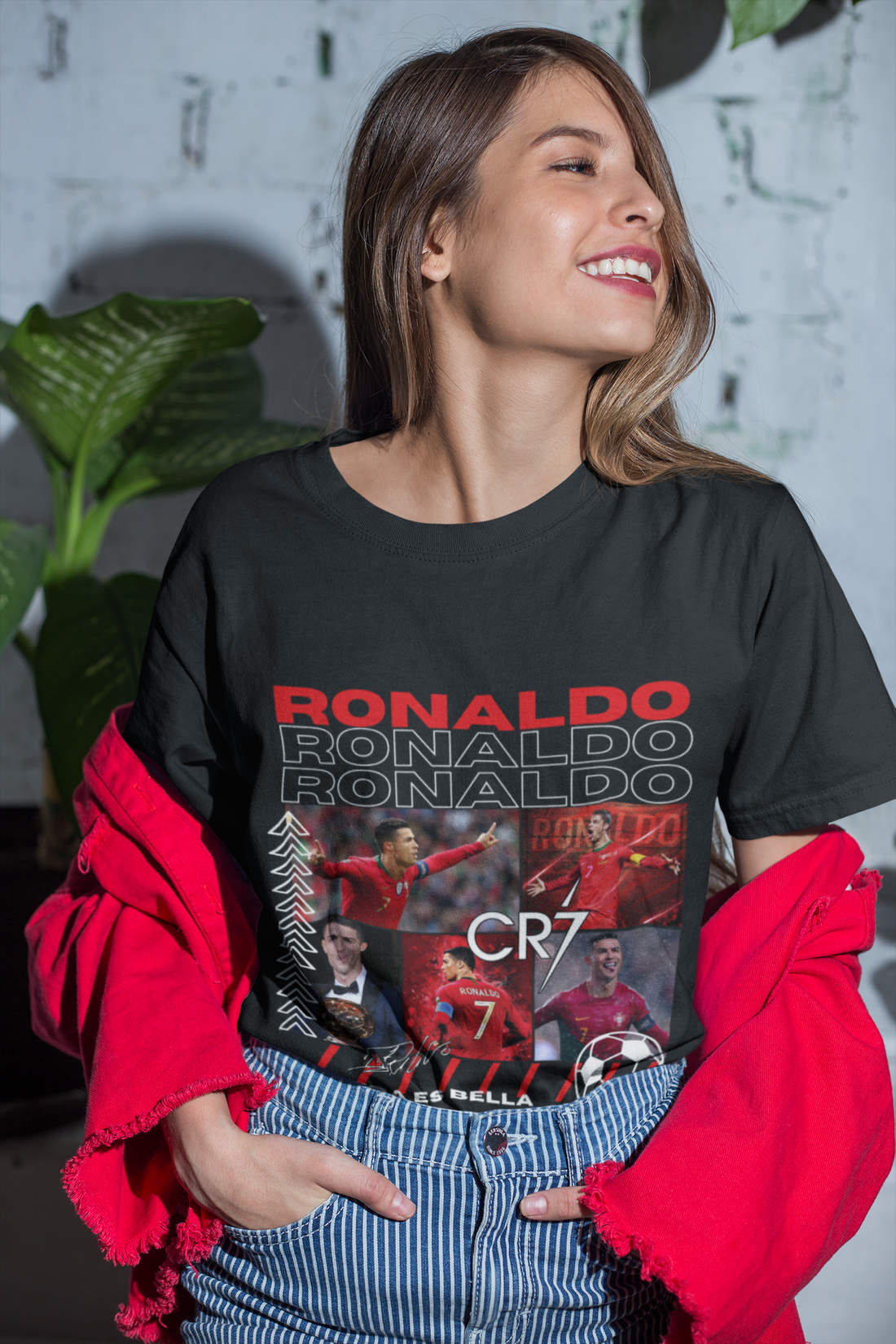 Cristiano Ronaldo Pride of Portugal Collage | CR7 Legend Graphic Unisex Classic Crew T-Shirt by RanggRiwaaz