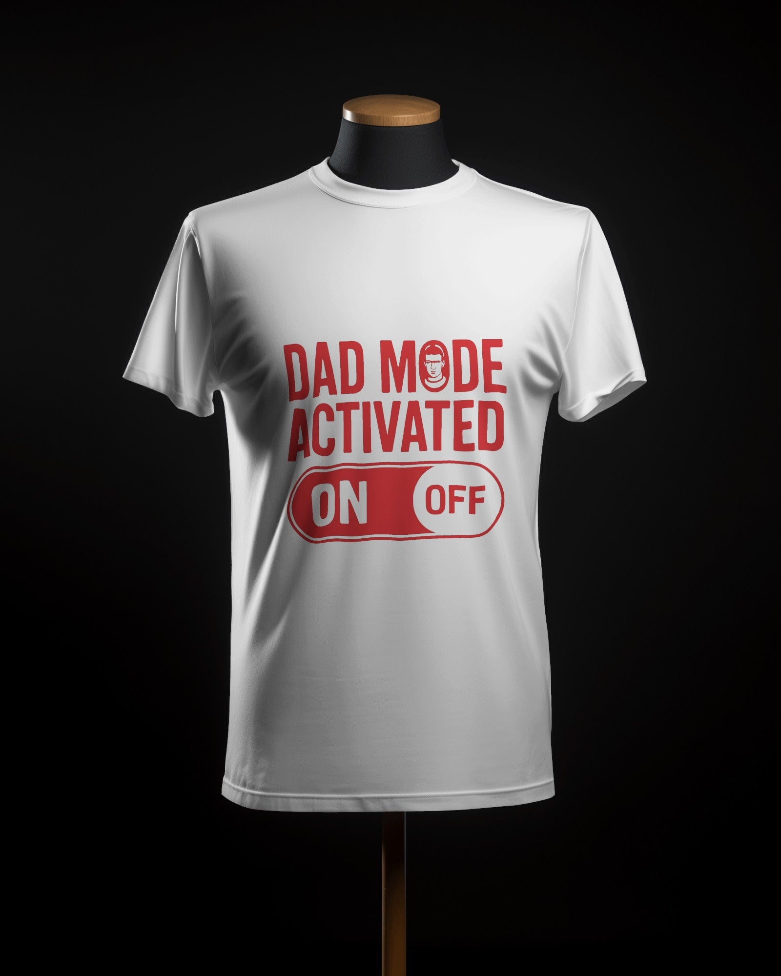 Dad Mode Activated On/Off T-Shirt for Men - Funny Fatherhood Tee by RanggRiwaaz