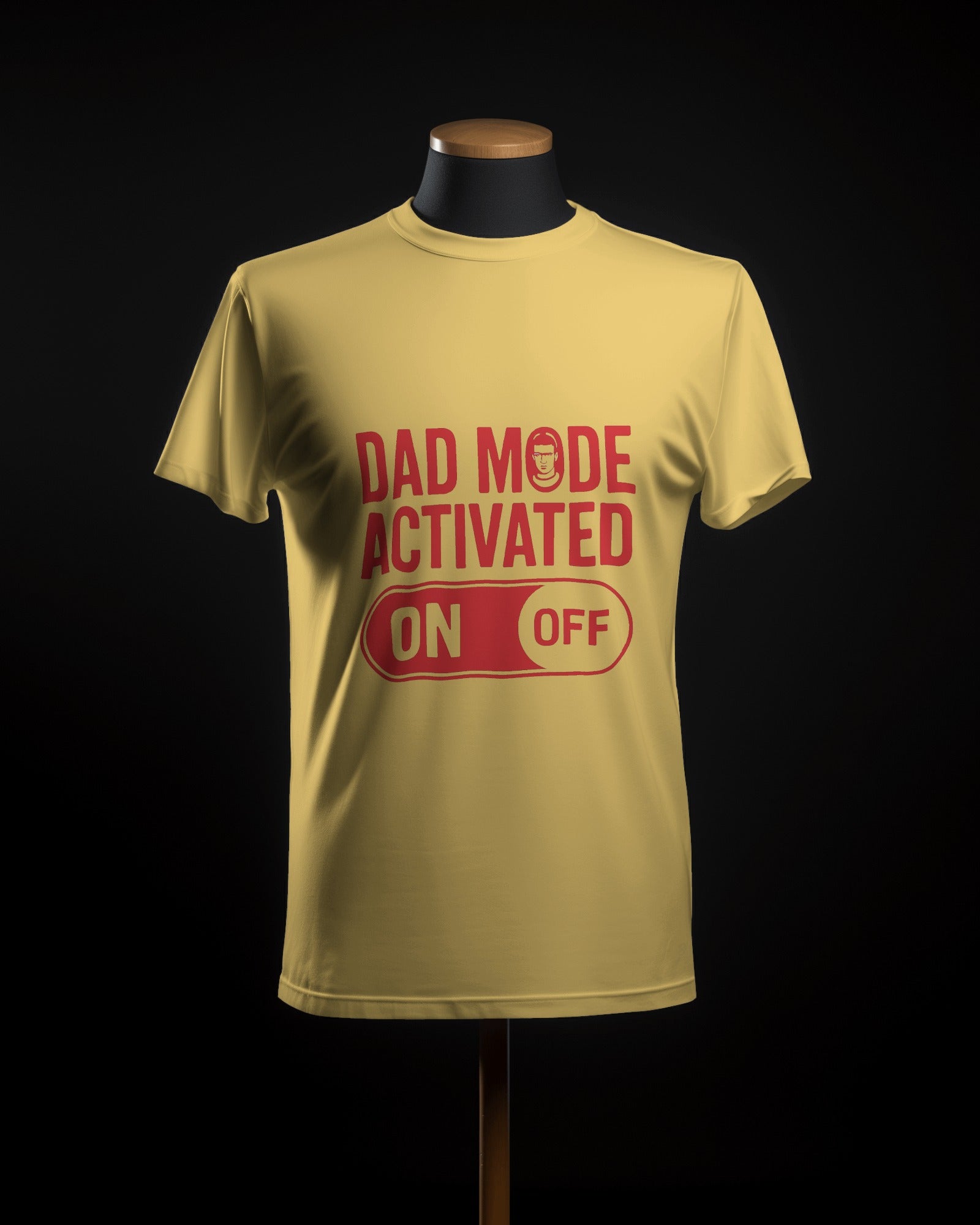 Dad Mode Activated On/Off T-Shirt for Men - Funny Fatherhood Tee by RanggRiwaaz